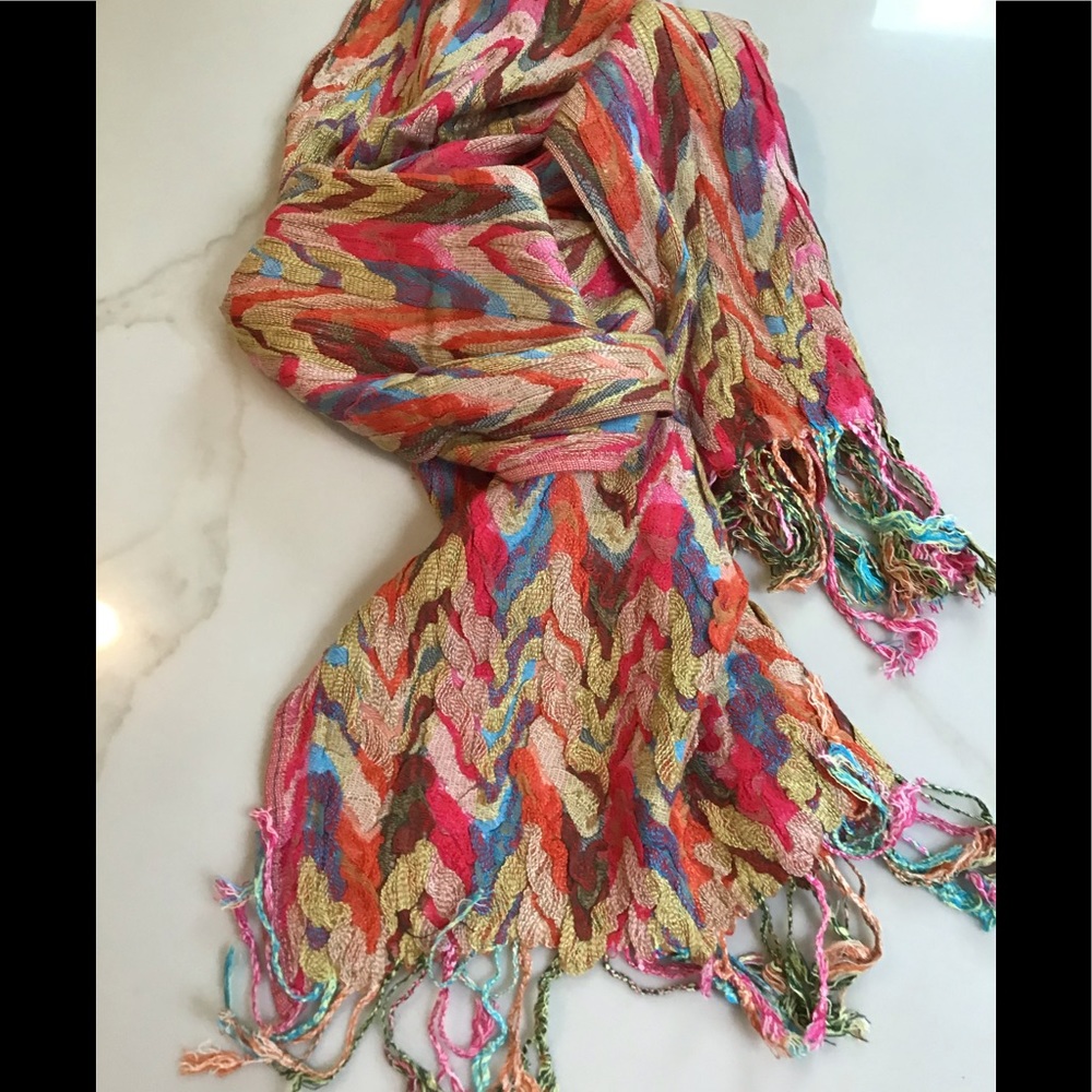Women’s Romano Fiorenti multi- colored silk scarf